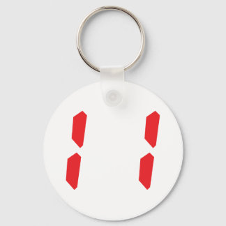 11 elf Uhr, digitale Nummer Schlüsselanhänger
