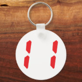 11 elf Uhr, digitale Nummer Schlüsselanhänger (Vorderseite)