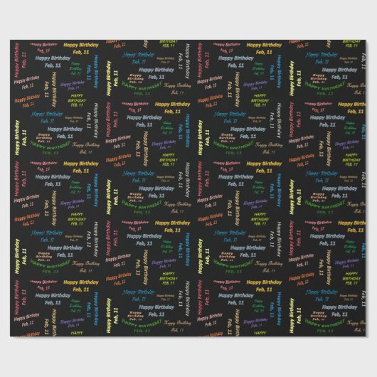 11. Februar Geschenkpapier (Flach)