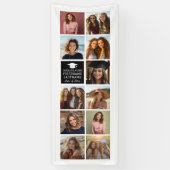 11 Foto-Collage Abschluss Moderne Minimal Weiß Banner (Vertikal)