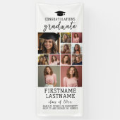 11 Foto Collage Abschluss Moderner Minimal weiß Banner (Vertikal)