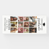 11 Foto Collage Abschluss Moderner Minimal weiß Banner (Horizontal)