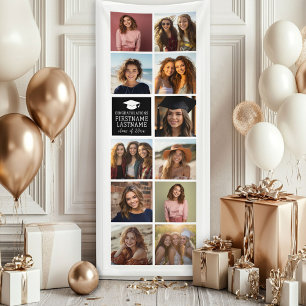 11 Foto Collage Abschluss Moderner Minimal weiß Banner