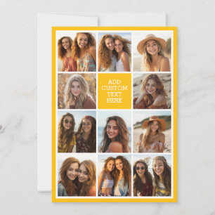 11 Foto-Collage Benutzerdefinierter Text - Sonneng Feiertagskarte