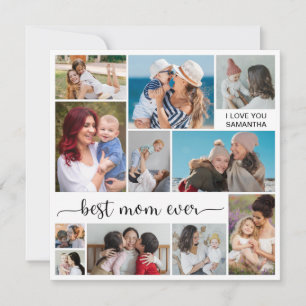 11 Foto Collage Beste Mama je Grußkarte