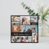 11 Foto Collage Beste Mama je Grußkarte (Stehend Vorderseite)
