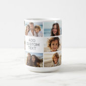 11 Foto-Collage - Grau und Weiß mit Text Kaffeetasse (Mittel)