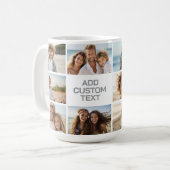11 Foto-Collage - Grau und Weiß mit Text Kaffeetasse (Vorderseite Links)