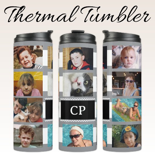 11-Foto-Collage Initialen grau weiß Thermosbecher