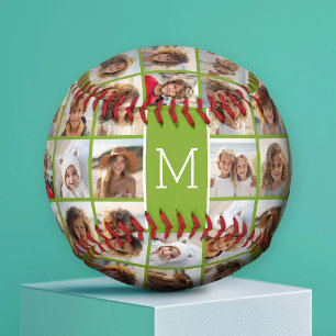 11 Foto-Collage - Minimales Raster mit Text Baseball