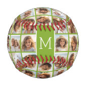 11 Foto-Collage - Minimales Raster mit Text Baseball (Rückseite)