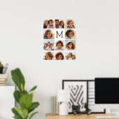 11 Foto-Collage - Minimales Raster mit Text Poster (Heimbüro)