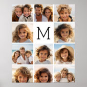 11 Foto-Collage - Minimales Raster mit Text Poster (Vorne)