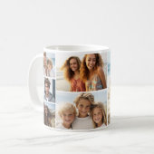11 Foto-Collage - Modern, Minimal Weiß Kaffeetasse (Vorderseite Links)