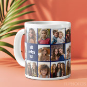 11 Foto Collage Navy Blau - Wiederholung beider Se Jumbo-Tasse
