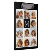 11 Foto-Gitter-Collage mit Monogramm Klemmbrett (Rechts)