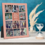 11 Foto Instagram Collage - Benutzerdefinierte Tex Fotoplatte<br><div class="desc">Korallen und Weiß - Verwenden Sie bis zu 11 quadratische Foto,  um ein einzigartiges und persönliches Geschenk zu schaffen. Wenn Sie die Bilder anpassen müssen,  klicken Sie auf das Werkzeug anpassen,  um Änderungen vorzunehmen.</div>