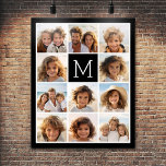 11 Foto Instagram Collage Custom Black Monogram Poster<br><div class="desc">Schwarz und Weiß - Verwenden Sie bis zu 11 quadratische Fotos,  um ein einzigartiges und persönliches Geschenk zu kreieren. Oder man behalte den Hipster Welpe und macht einen trendigen Sake. Wenn Sie die Bilder anpassen müssen,  klicken Sie auf das Werkzeug anpassen,  um Änderungen vorzunehmen.</div>
