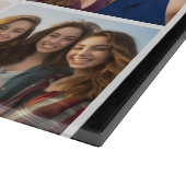 11 Foto Instagram Collage Custom Black Monogram Schneidebrett (Ecke)