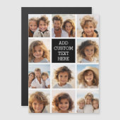 11 Foto Instagram Collage mit Schwarz - Magnet (Vorne/Hinten)