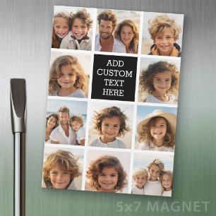11 Foto Instagram Collage mit Schwarz - Magnet