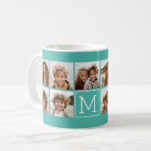 11-Foto-Raster-Collage mit Monogramm Kaffeetasse (Vorderseite Links)