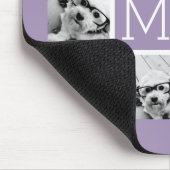 11 Foto-Raster-Collage mit Monogramm Mousepad (Ecke)