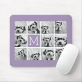 11 Foto-Raster-Collage mit Monogramm Mousepad (Mit Mouse)