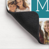 11-Foto-Raster-Collage mit Monogramm Mousepad (Ecke)
