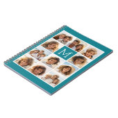11 Foto-Raster-Collage mit Monogramm Notizblock (Linke Seite)