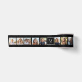 11-Foto-Raster-Collage mit Monogramm Satinband (Vorderseite)