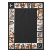 11 Foto-Raster-Collage mit Monogramm Tischdecke (Vorderseite)