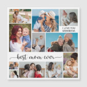 11 FotoCollage Beste Mama je Magnetkarte (Vorderseite)