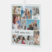 11 FotoCollage Beste Mama je Ornament Aus Glas (Vorderseite links)