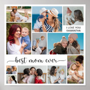 11 FotoCollage Beste Mama je Poster