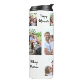 11 Fotocollage Family Happy Memory Quotes weiß Thermosbecher