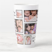 11 Fotocollage glückliche Momente machen Erinnerun Milchtasse (Vorderseite)