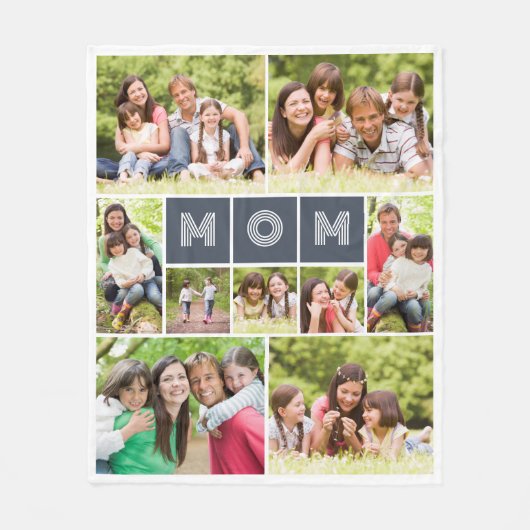 11 Fotocollage Mama Muttertag Fleecedecke (Vorderseite)