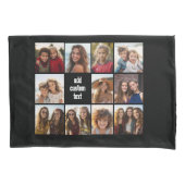 11 FotoCollage mit schwarzem Hintergrund Kissenbezug (Vorderseite)