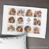 11 FotoCollage - Modernes Minimales Weiß auf Weiß Kissenbezug