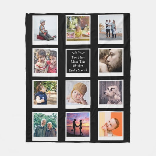 11 FotoCollage Personalisiert Fleecedecke (Vorderseite)