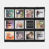 11 FotoCollage Personalisiert Fleecedecke (Vorderseite (Horizontal))