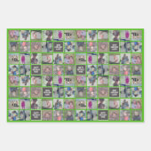 11 FotoCollage - Sofortige Montage farbenfrohe Gre Geschenkpapier Set (Vorderseite)