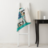 11 FotoCollage und Big Monogram blau aquamarin Sherpadecke (Beispiel)