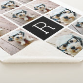 11 FotoCollage und Big Monogram Schwarz-weiß Sherpadecke (3/4)