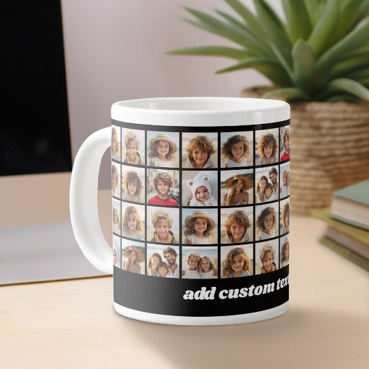 11 Fotomaterial - alles in allem Muster mit Text Jumbo-Tasse