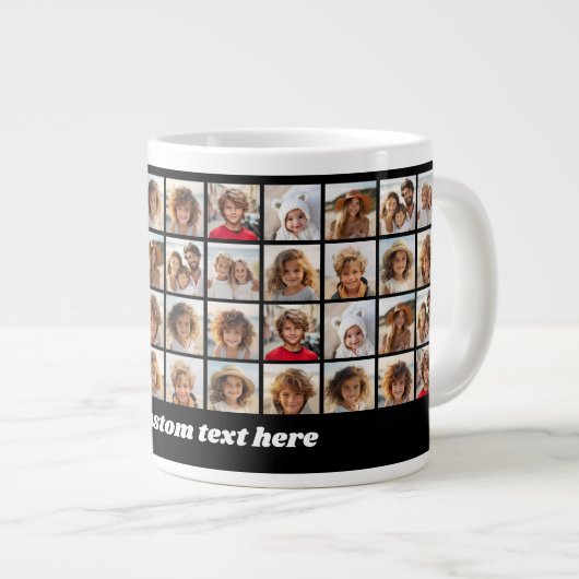 11 Fotomaterial - alles in allem Muster mit Text Jumbo-Tasse (Vorderseite Rechts)
