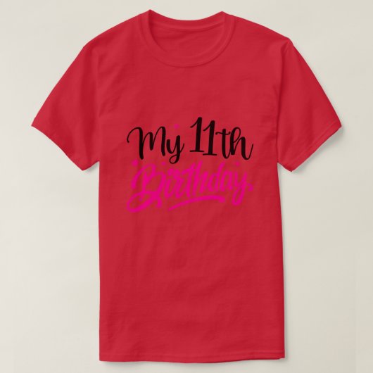 11. Geburtstag01 T-Shirt (Design vorne)