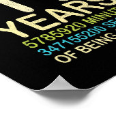 11. Geburtstag 11 Jahre alter Vintager Retro 132 Poster (Ecke)