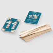 11. Geburtstag Aquamarine Blume FotoCollage Gelb Fächer (Non-assembled)